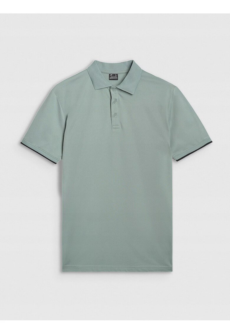 4F Tricou polo barbati kaki - bumbac/sintetic/viscoza