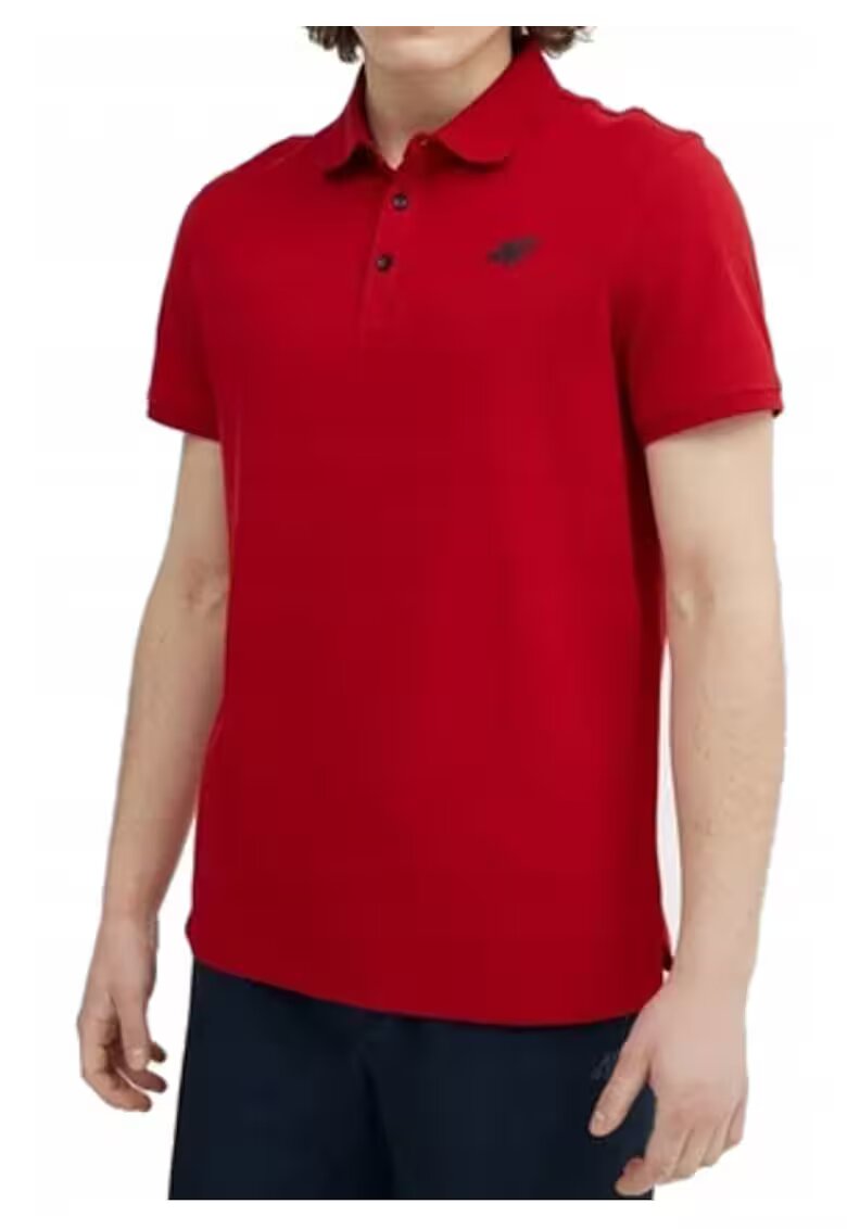 4F Tricou polo cu detaliu logo in piept -