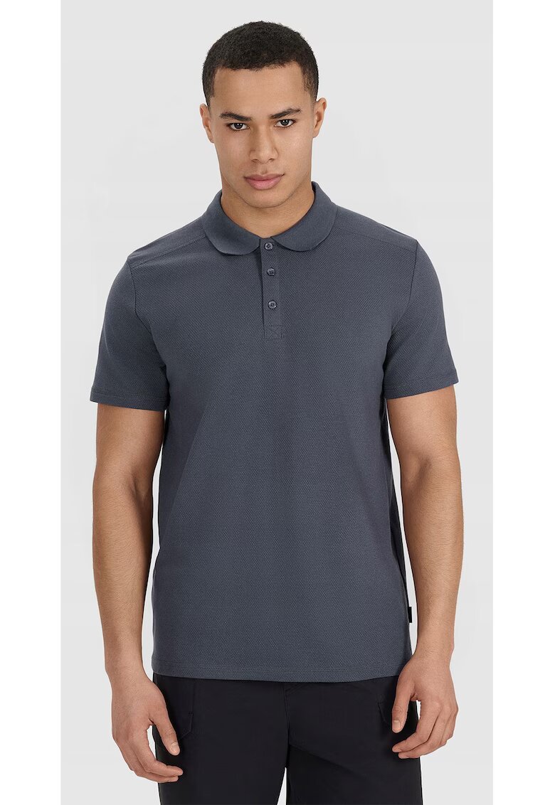 4F Tricou polo pentru barbati - gri - bumbac - Gri