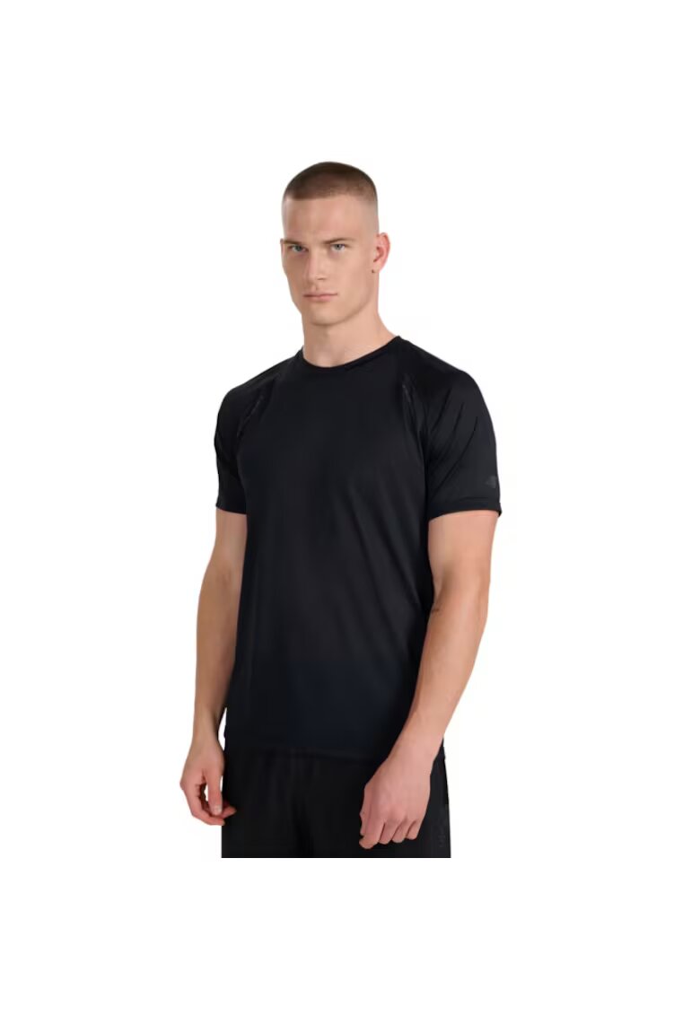 4F Tricou sport antrenament - negru - maneca scurta