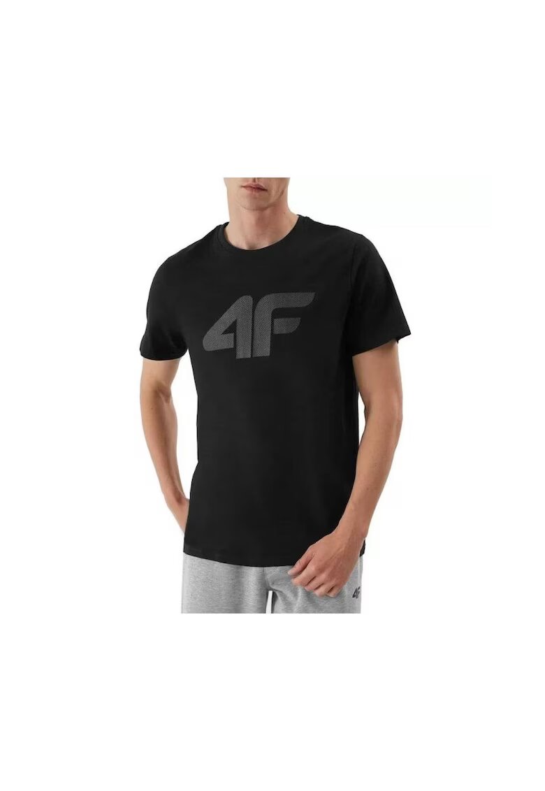 4F Tricou sport barbati - bumbac - negru -