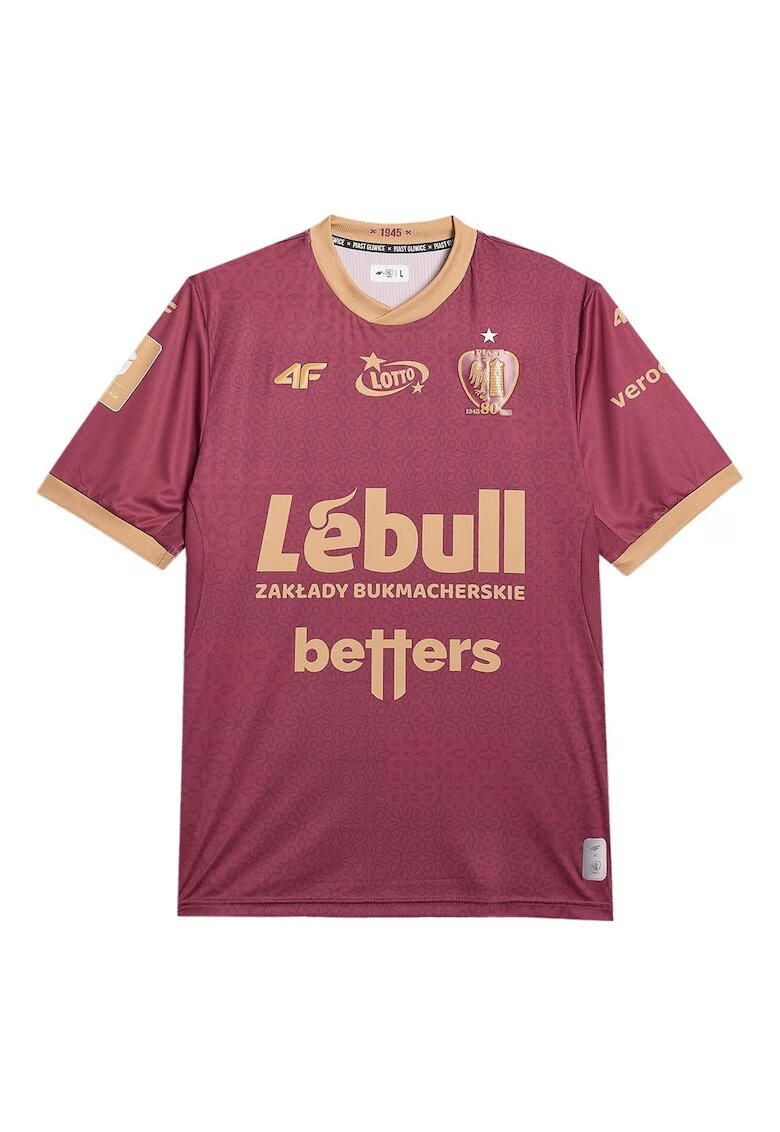 4F Tricou sport barbati bumbac - portocaliu/visiniu