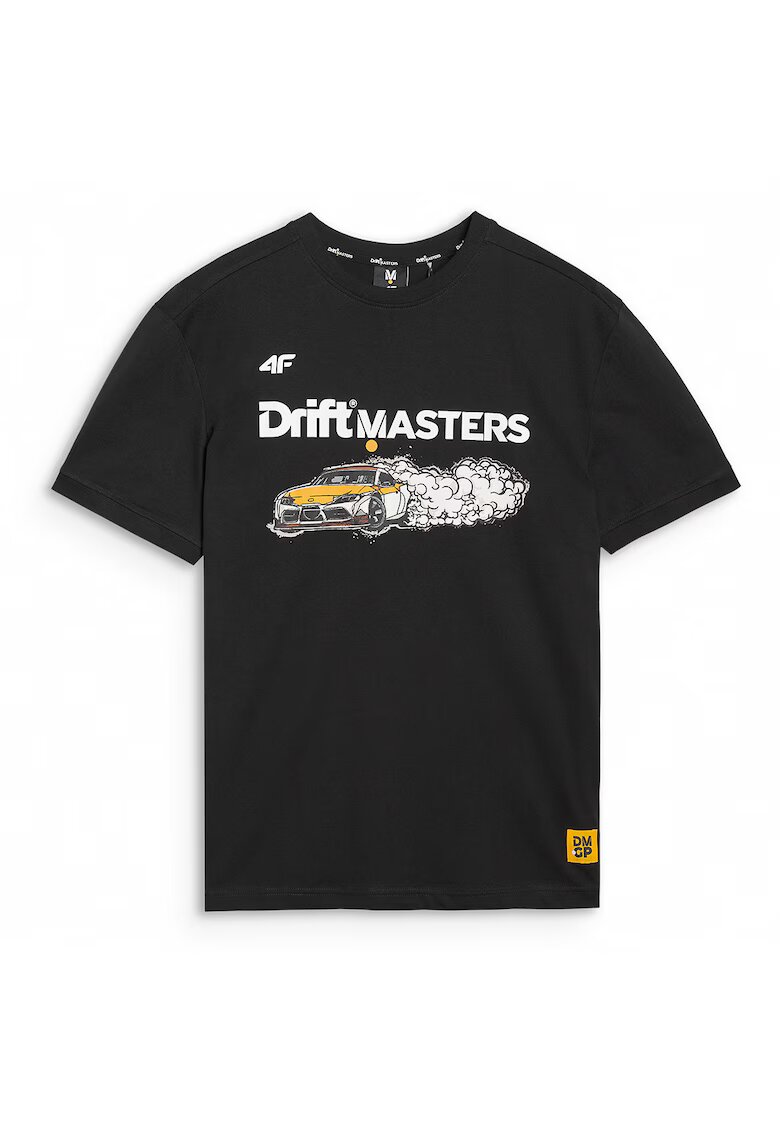 4F Tricou Unisex Drift Masters Bumbac 100 - Negru
