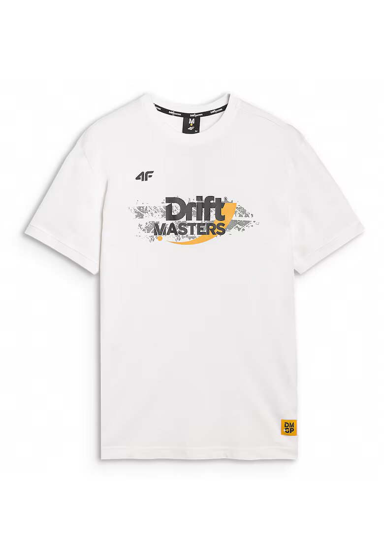 4F Tricou Unisex Drift Masters Bumbac Drift - Alb