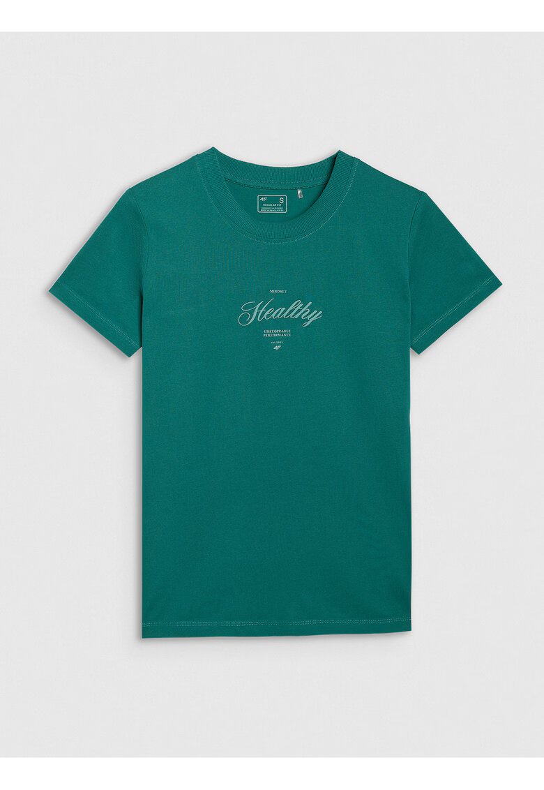 4F Tricou Verde Azur - Bumbac - Verde