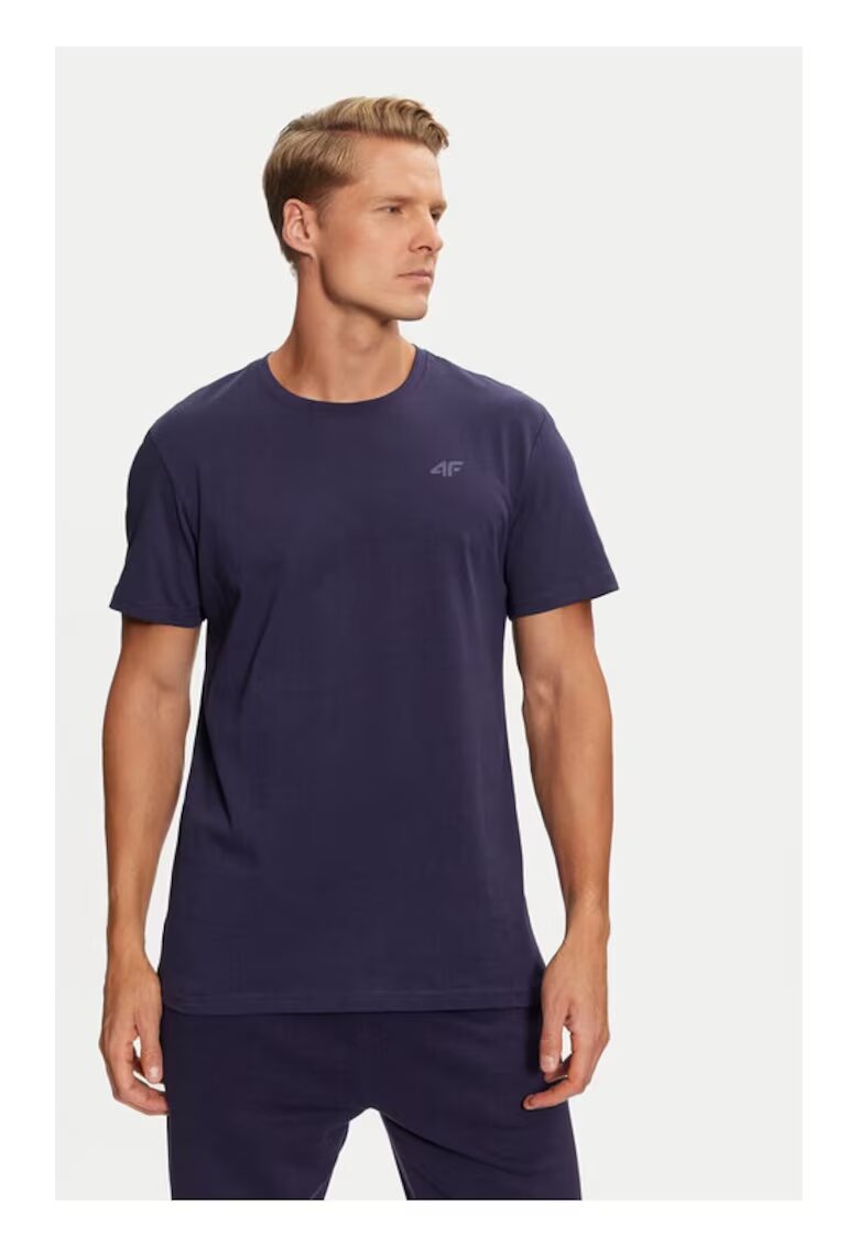 4F Tricou WMM00TTSHM1843 Bleumarin Regular Fit - Bumbac