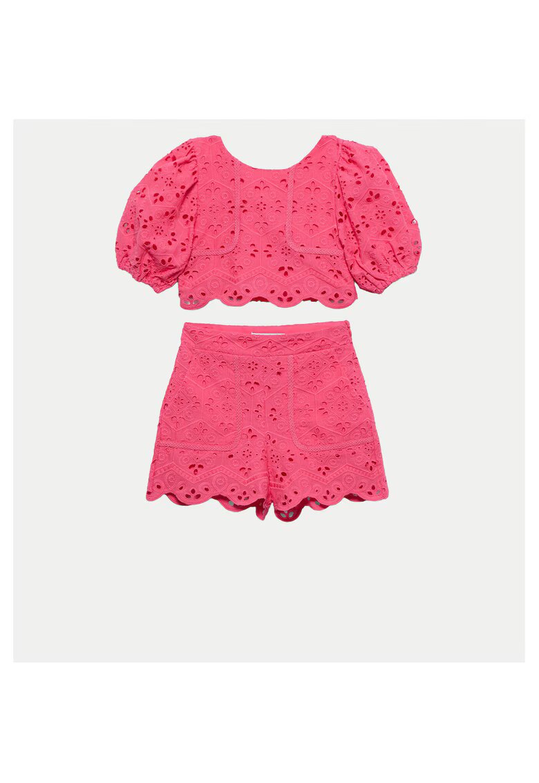 Abel&Lula Compleu fete - bumbac - fucsia