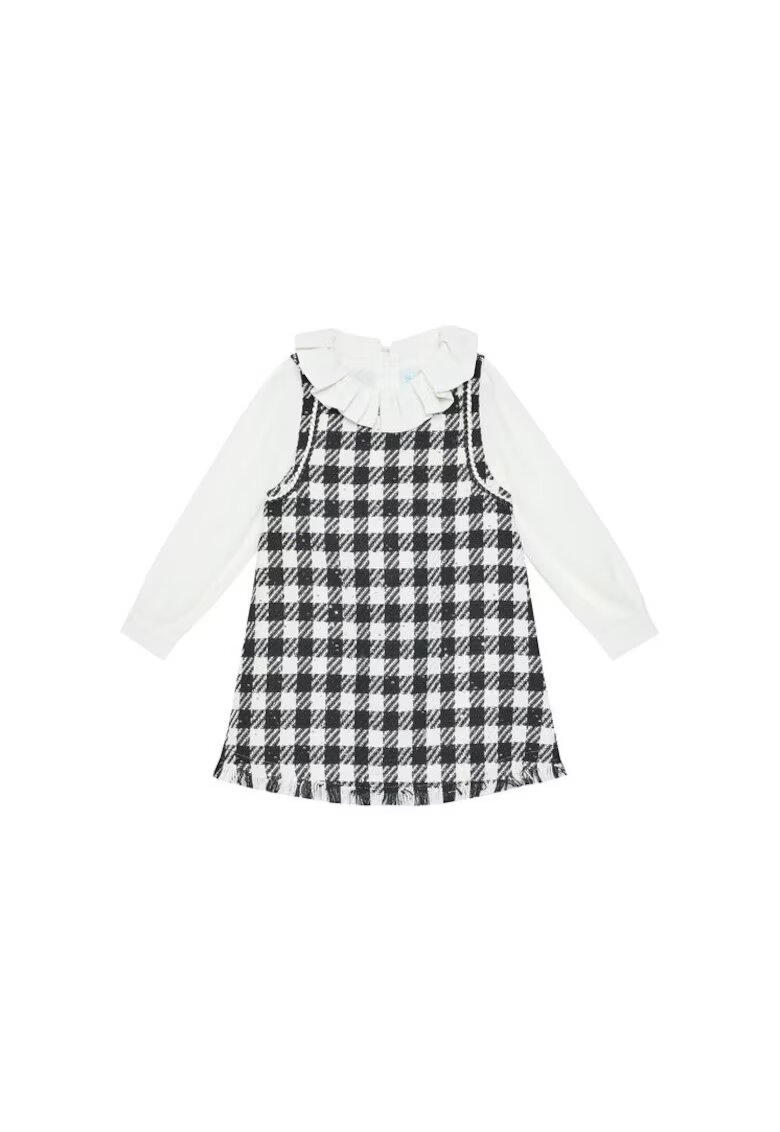Abel&Lula Rochie casual - Negru/Ecru - Maneca lunga