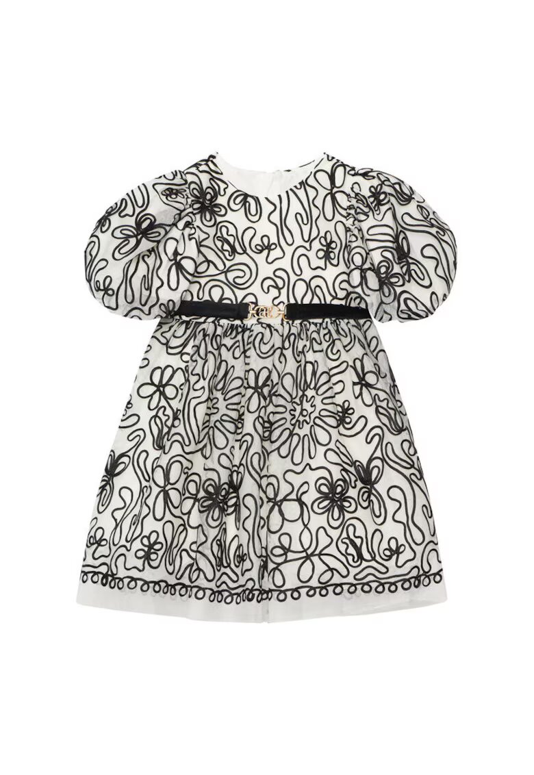 Abel&Lula Rochie fete - Ecru/Negru