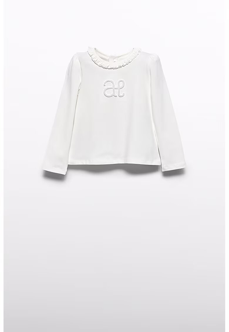 Abel&Lula Bluza cu logo - Alb murdar