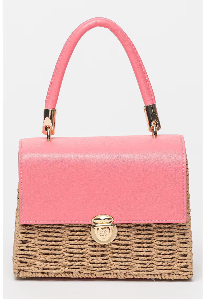 Abel&Lula Geanta crossbody cu bareta detasabila - Maro deschis/Roz