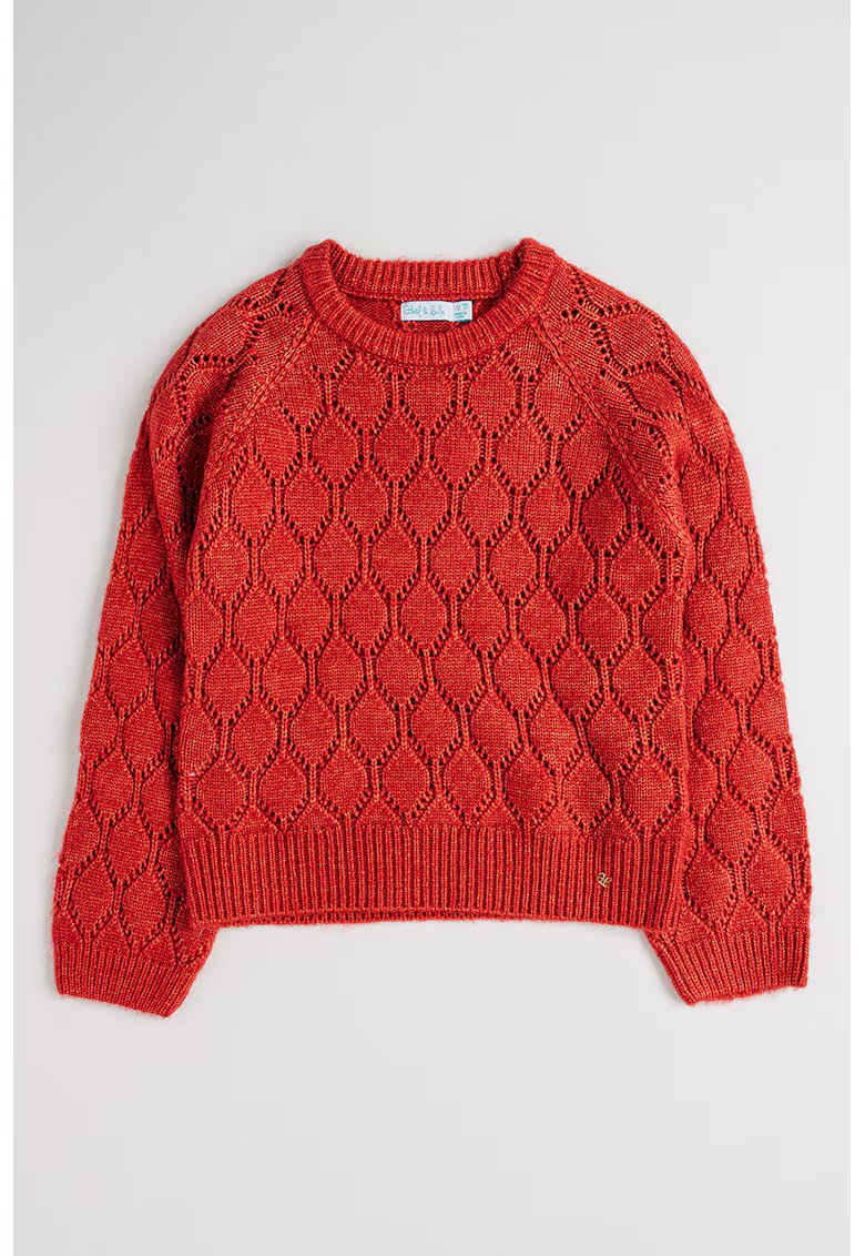 Abel&Lula Pulover cu maneci raglan - Caramiziu
