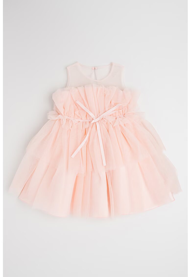 Abel&Lula Rochie din tul cu volane - Roz pastel