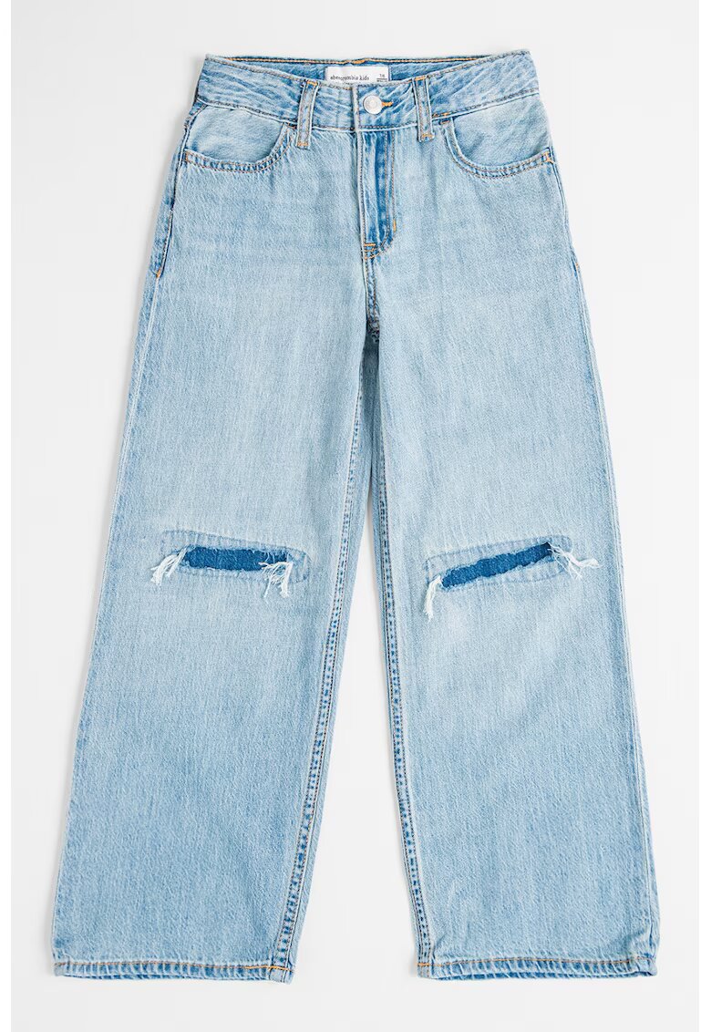 Abercrombie  Fitch Blugi relaxed fit cu talie medie - Albastru pastel