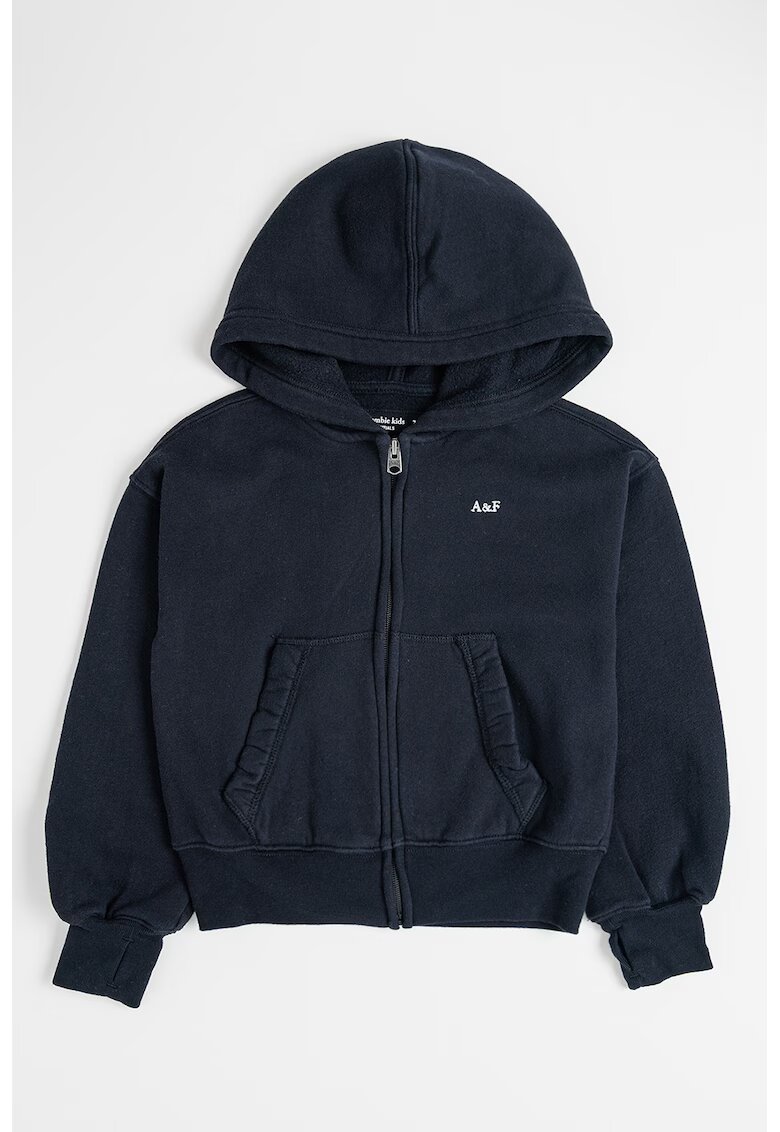 Abercrombie  Fitch Hanorac cu fermoar si model uni - Negru