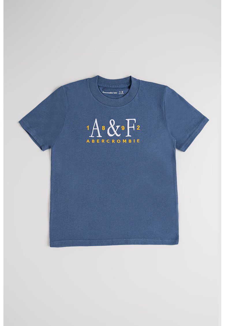 Abercrombie  Fitch Tricou cu imprimeu logo - Albastru prafuit