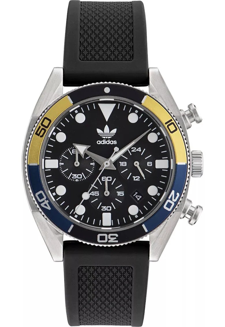 adidas Ceas barbatesc - inox/silicon - 41 mm - rezistenta apa 5 ATM - negru