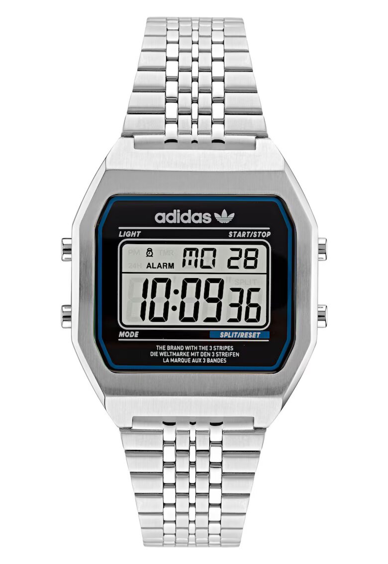adidas Ceas barbati - Digital Two - Inox - Rezistent la apa 5 ATM - Argintiu