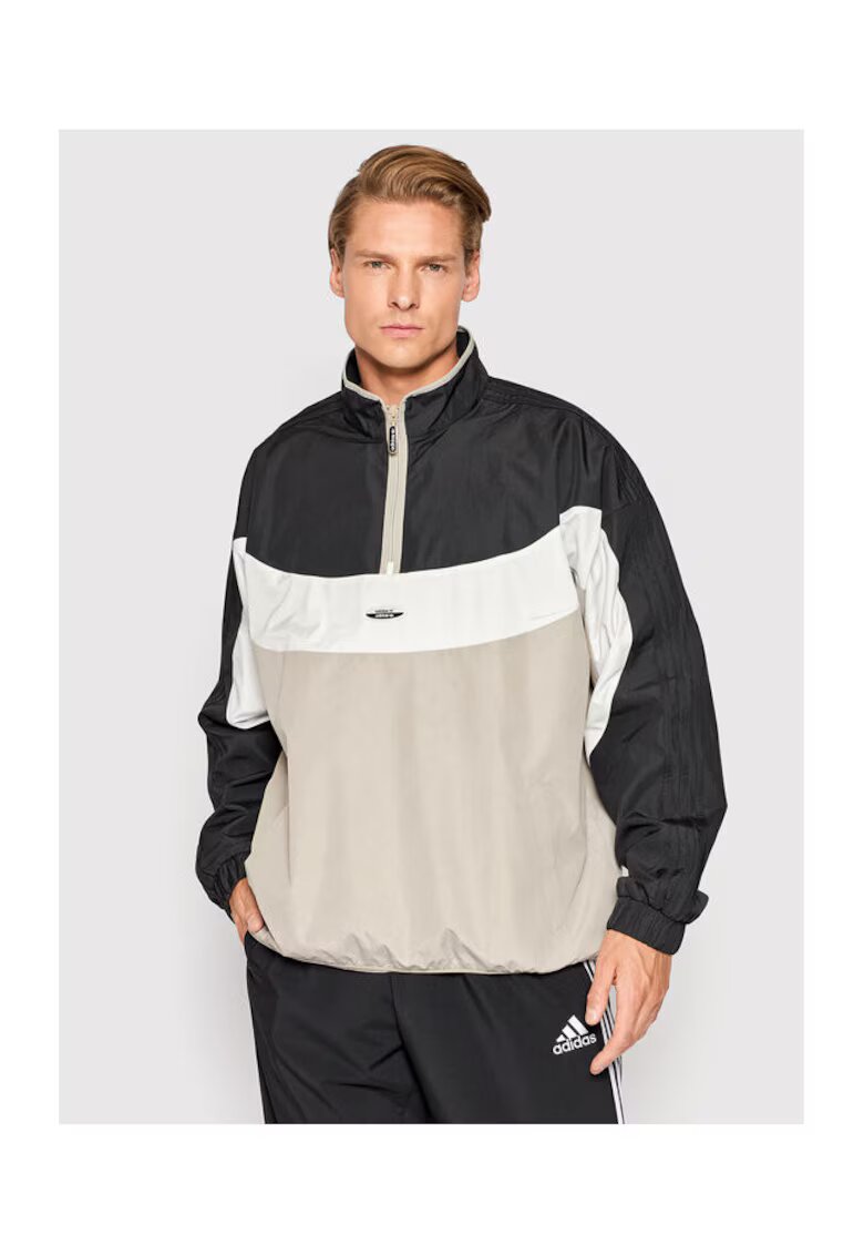 adidas Hanorac barbati bej si negru simplu