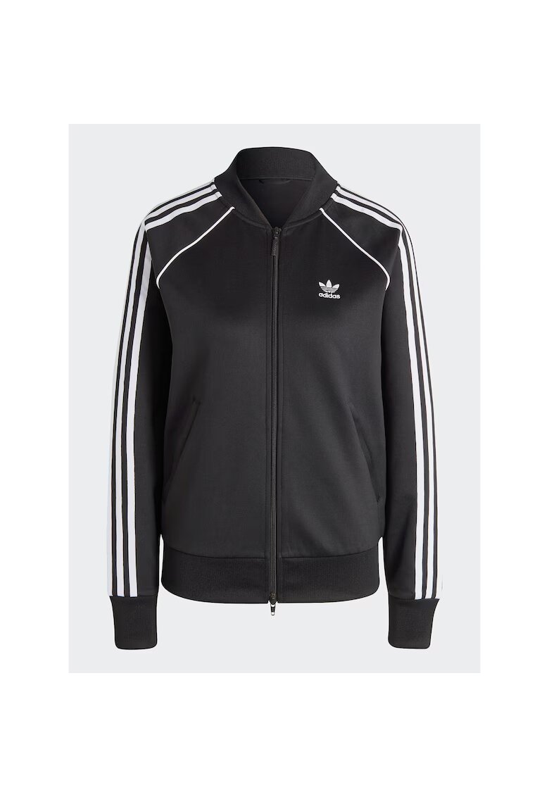 adidas Hanorac sport dama - cu fermoar - negru - material moale -