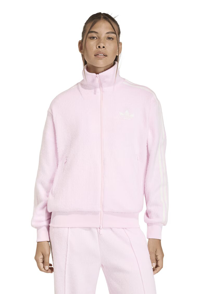 adidas Originals Bluza de trening cu buzunare laterale si fermoar - Roz