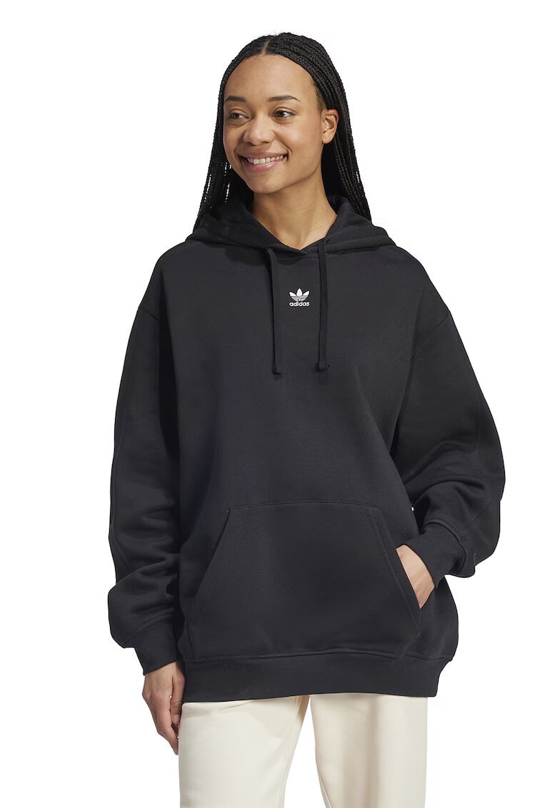 adidas Originals Hanorac lejer cu buzunar kangaroo - Negru