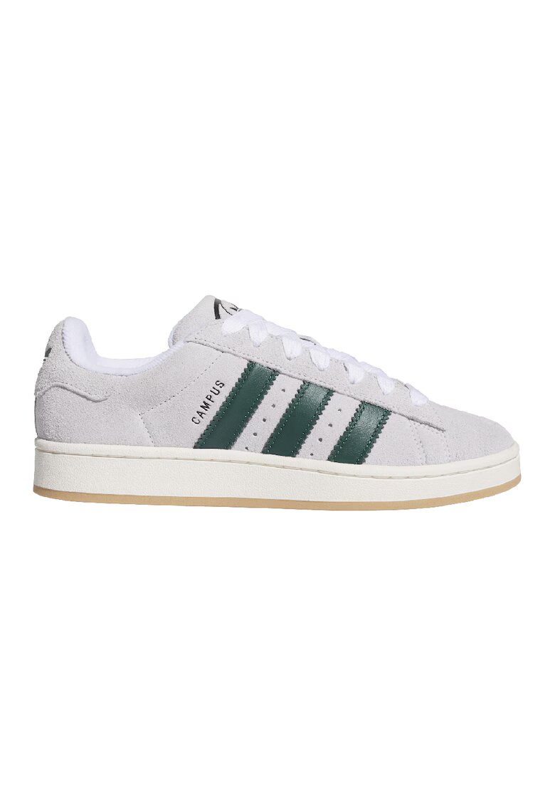adidas Originals Pantofi sport Campus 00s din piele intoarsa cu garnituri contrastante - Verde/Gri deschis