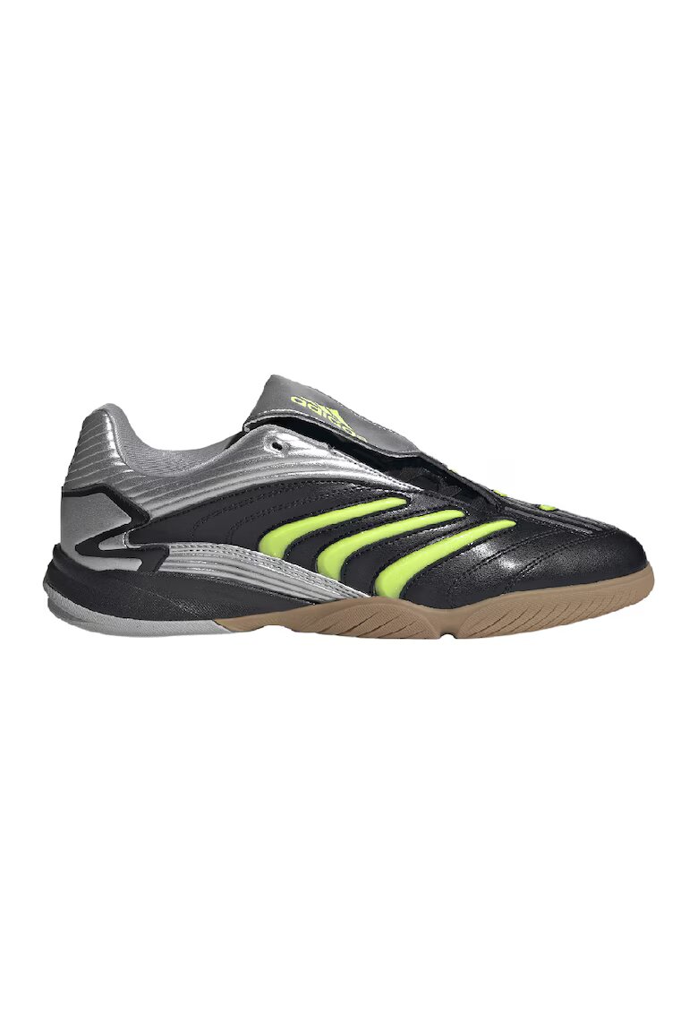 adidas Originals Pantofi sport din piele ecologica Predator - Negru/Verde lime/Argintiu