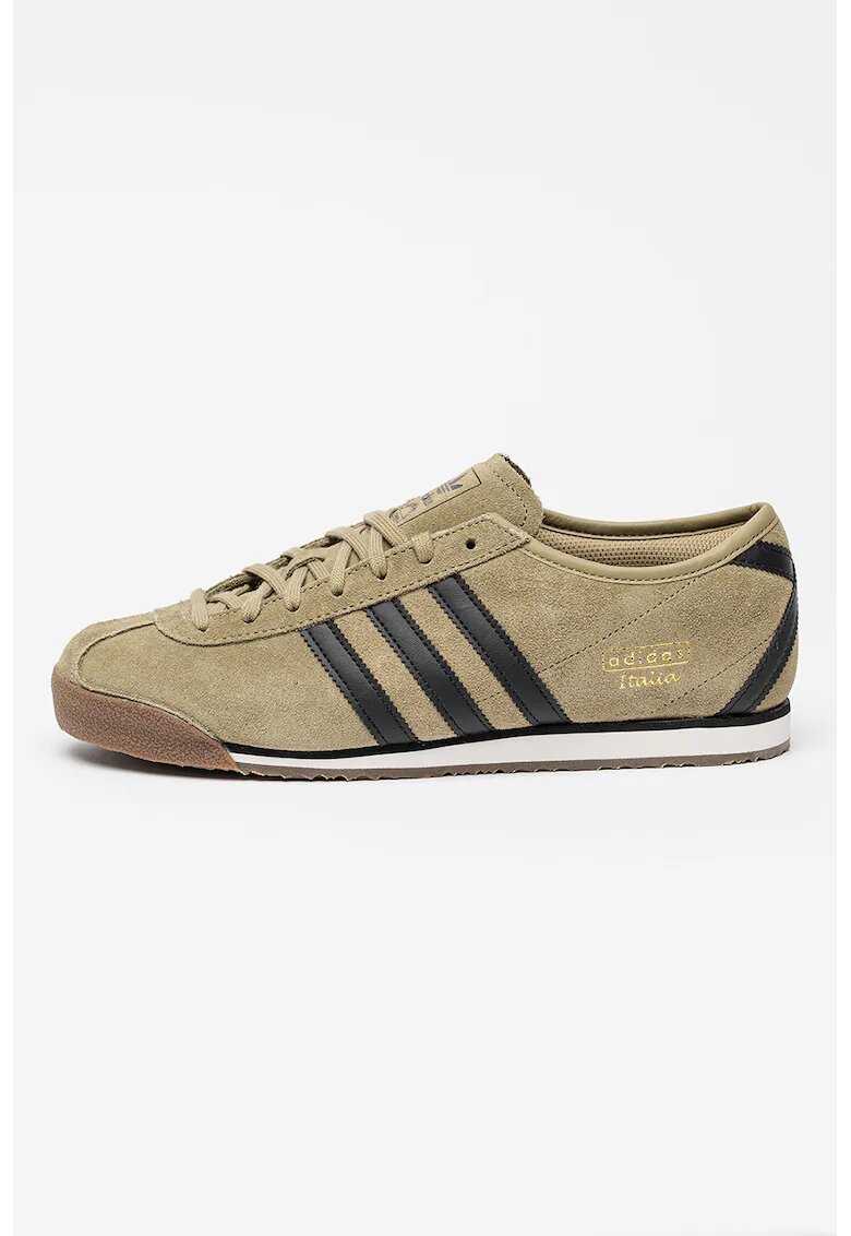 adidas Originals Pantofi sport din piele intoarsa Italia - Negru/Verde sparanghel