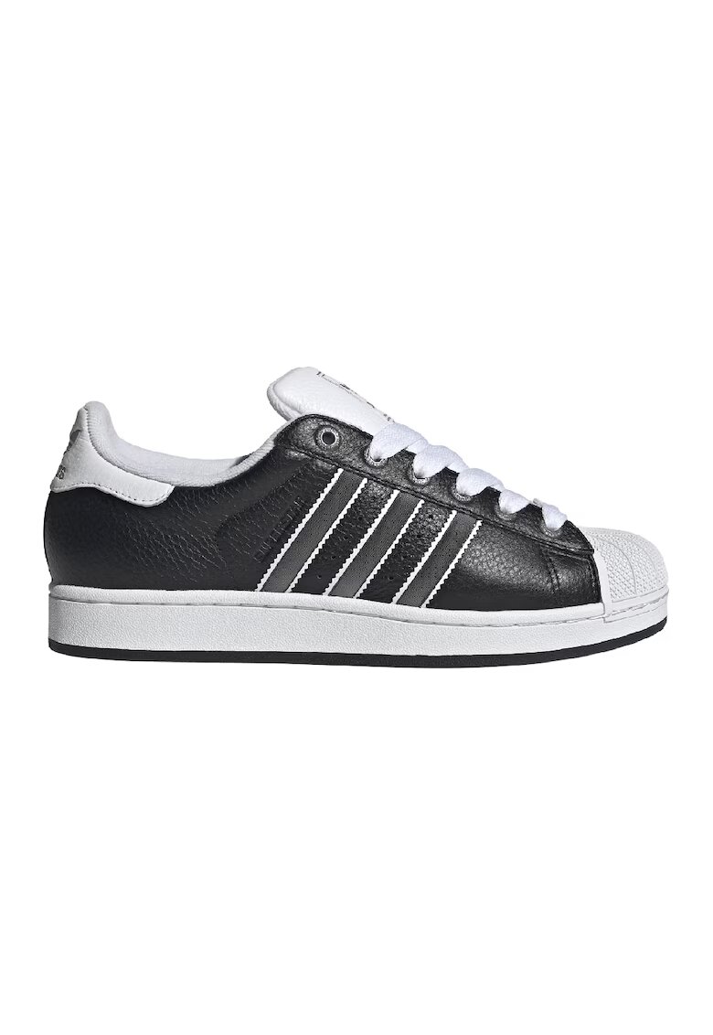 adidas Originals Pantofi sport din piele Superstar II - Alb/Negru/Gri