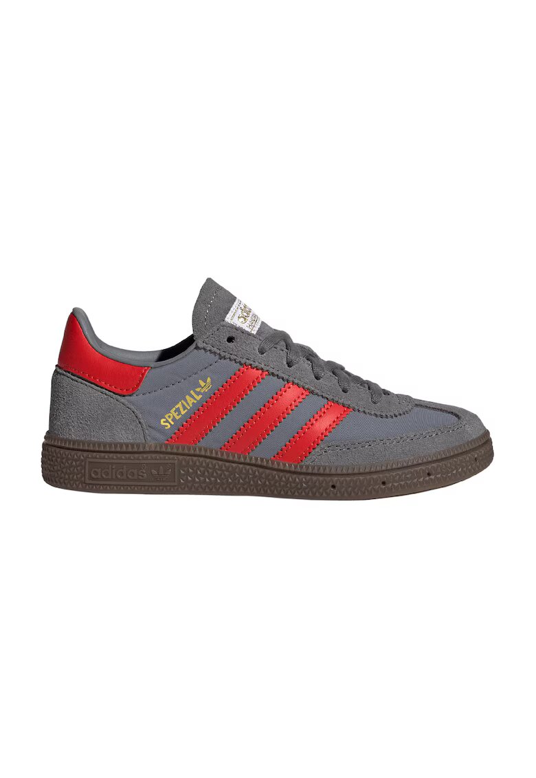 adidas Originals Pantofi sport low-cut cu insertii din piele intoarsa Spezial - Rosu vermillion/Gri inchis