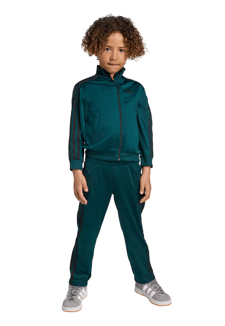 adidas Originals Trening cu fermoar si detalii logo Firebird - Albastru petrol