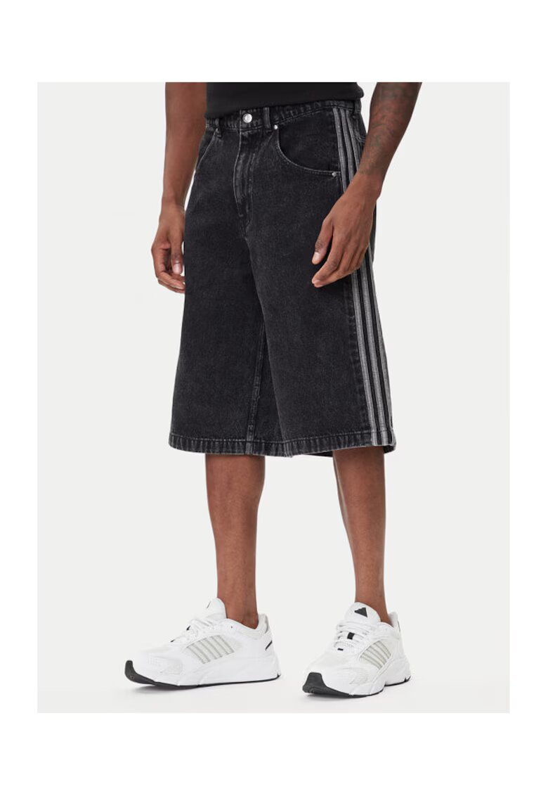 adidas Pantaloni scurti barbati - denim - negru