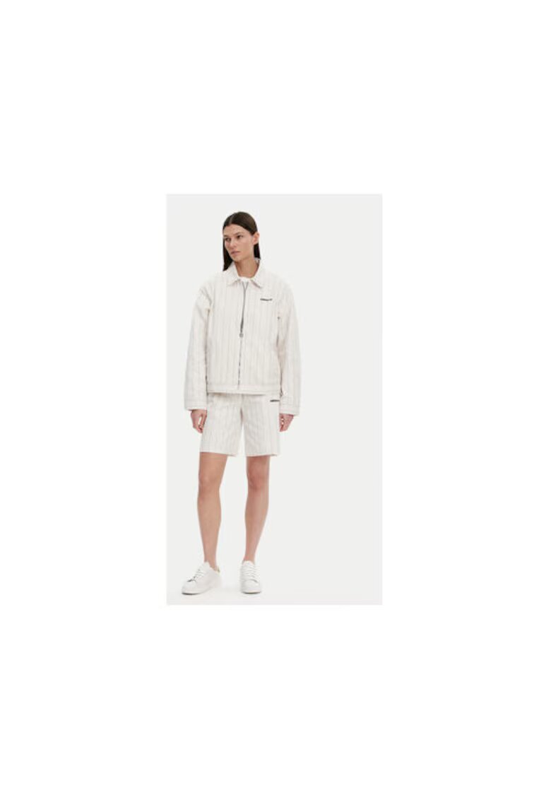 adidas Pantaloni scurti cu model in dungi din bumbac -