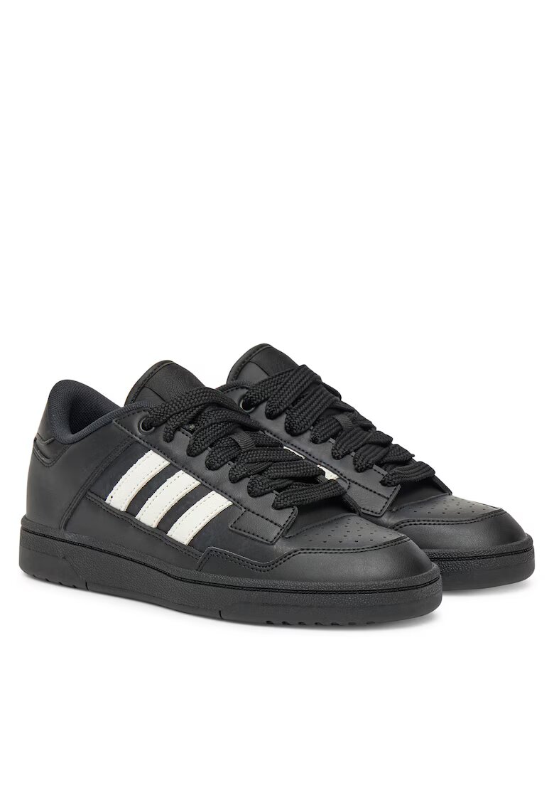 adidas Pantofi copii - Rapid Court Low J JQ - piele ecologica - negru/alb