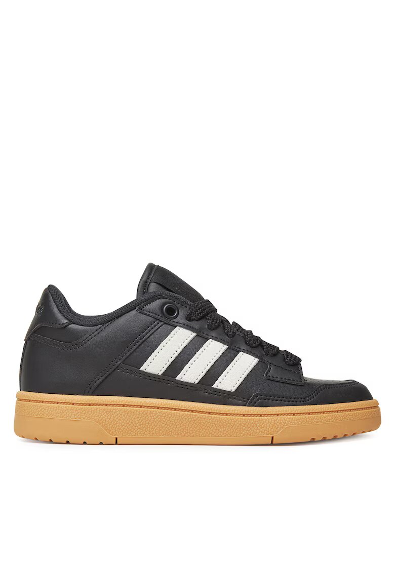 adidas Pantofi sport copii - Rapid Court Low J JQ - piele ecologica - Cblack/Cwhite/Gum3