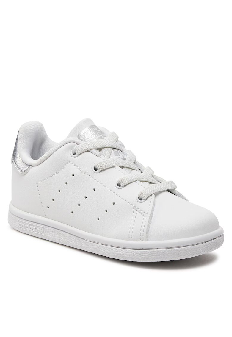 adidas Pantofi sport copii - Stan Smith El I - piele ecologica - alb/gri/silver