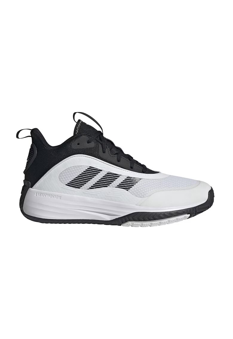 adidas Performance adidas Sportswear - Pantofi mid-high Own The Game cu detalii contrastante - pentru baschet - Alb/Negru