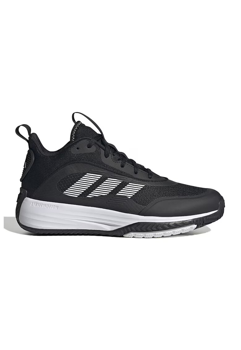 adidas Performance adidas Sportswear - Pantofi mid-high Own The Game cu detalii contrastante - pentru baschet - Alb/Negru stins