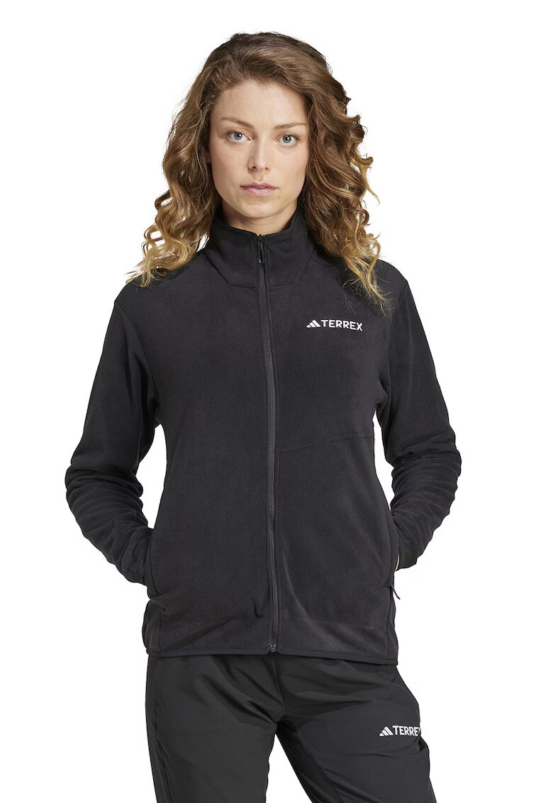 adidas Performance Bluza de trening cu fermoar - pentru drumetie - Negru