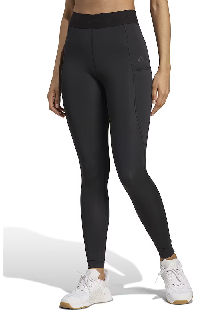 adidas Performance Colanti cu talie inalta - pentru fitness - Negru