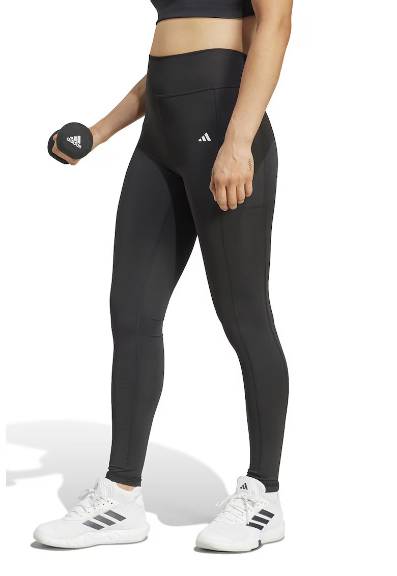 adidas Performance Colanti cu talie inalta pentru fitness OPT - Negru