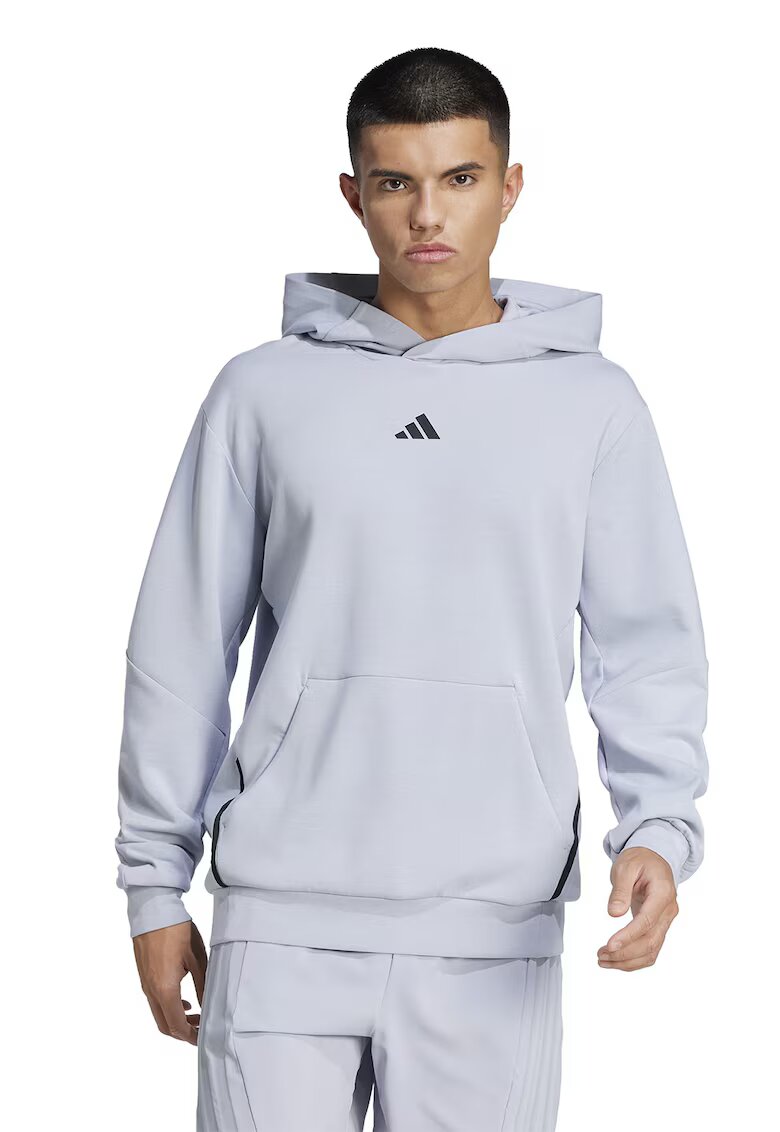 adidas Performance Hanorac cu buzunar kangaroo pentru alergare - Albastru pal