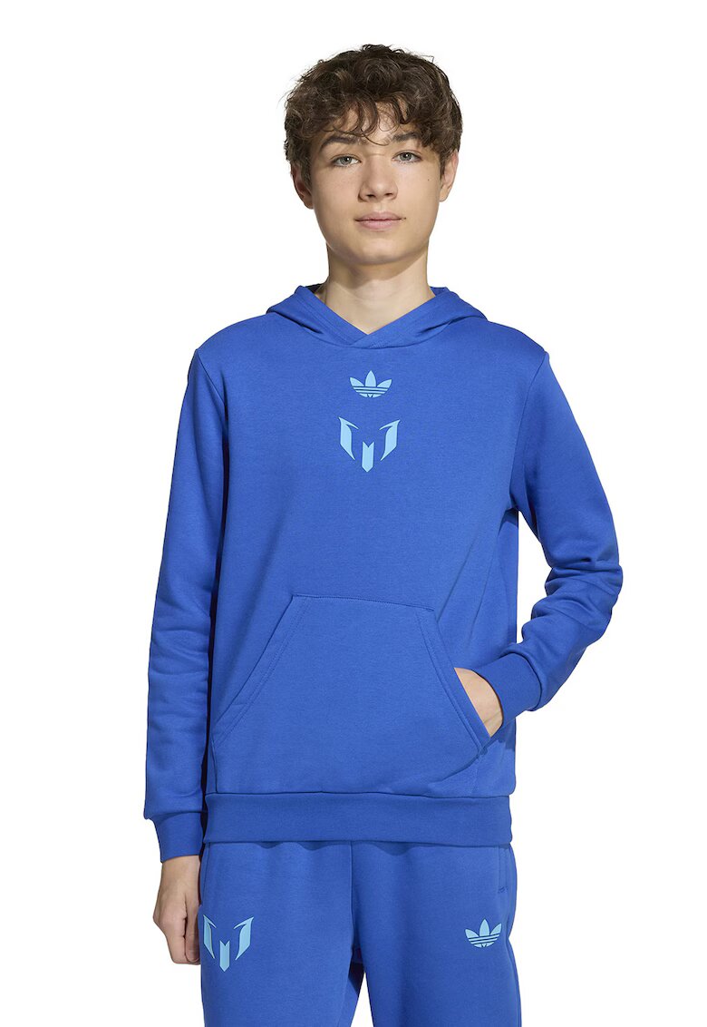 adidas Performance Hanorac cu buzunar kangaroo pentru fotbal Messi - Albastru royal
