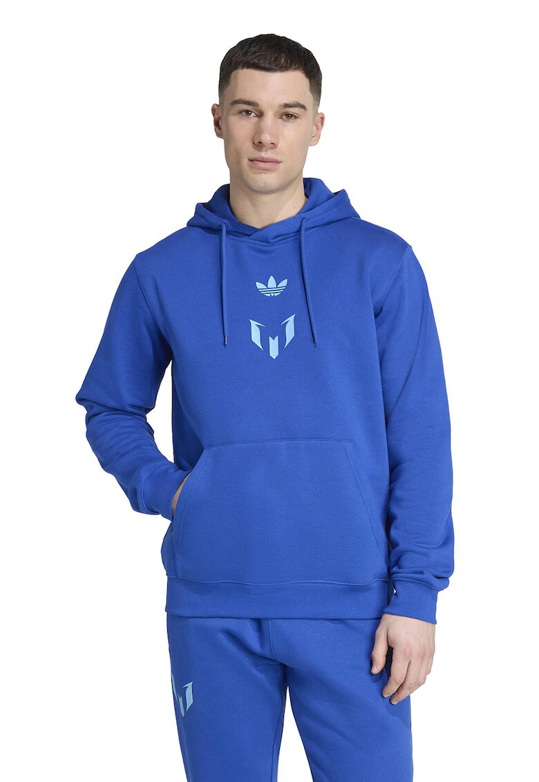 adidas Performance Hanorac cu buzunar kangaroo pentru fotbal Messi - Albastru royal