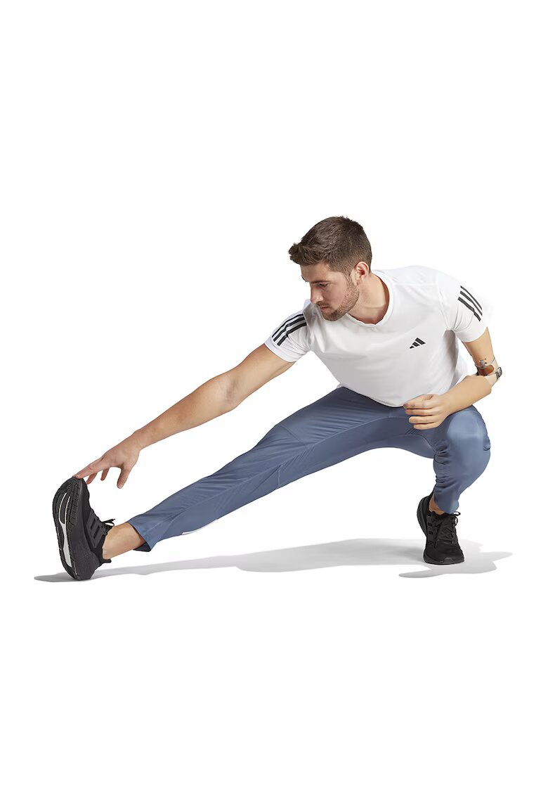 adidas Performance Pantaloni cu detalii reflectorizante - pentru alergare - Alb/Albastru prafuit