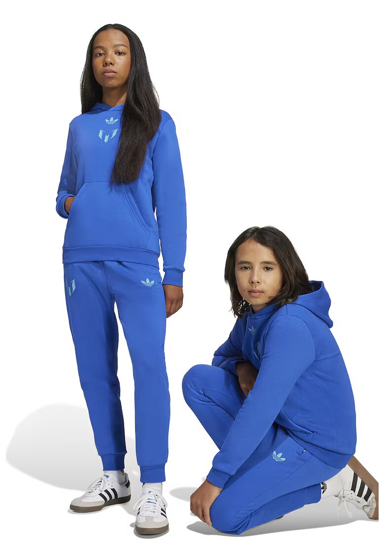 adidas Performance Pantaloni de trening cu snur in talie pentru fotbal Messi - Albastru royal