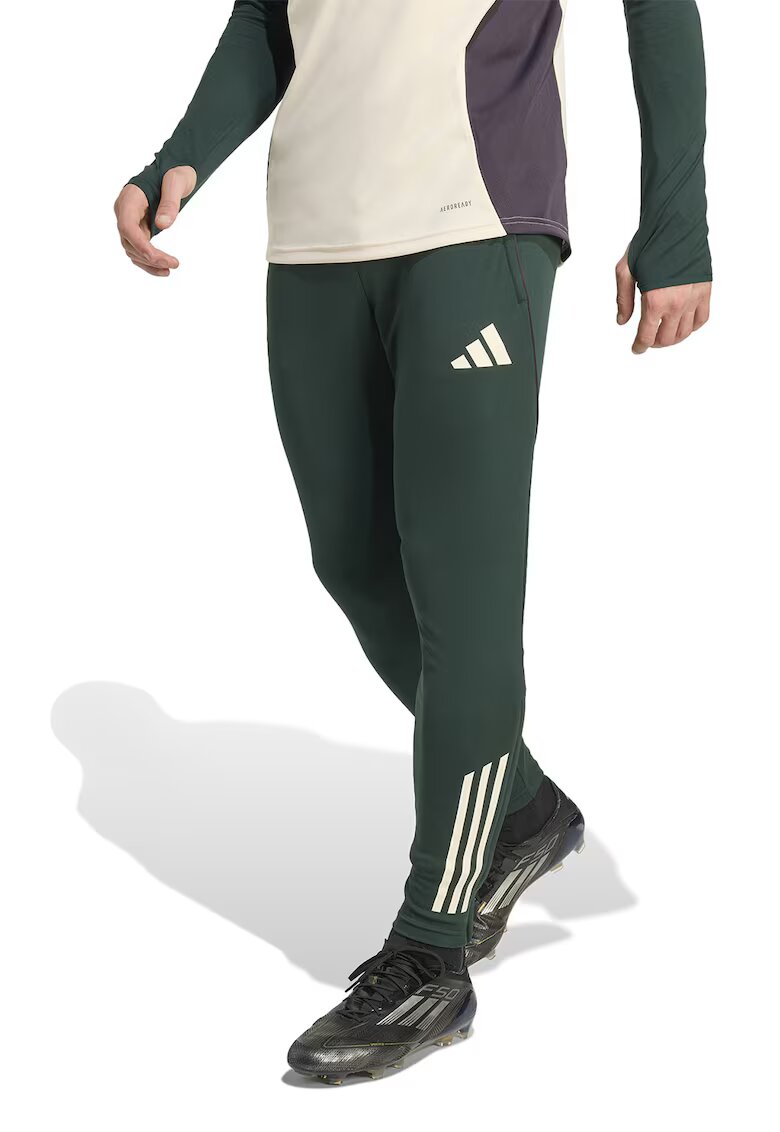 adidas Performance Pantaloni lungi cu slituri cu fermoar pentru fotbal - Verde englez
