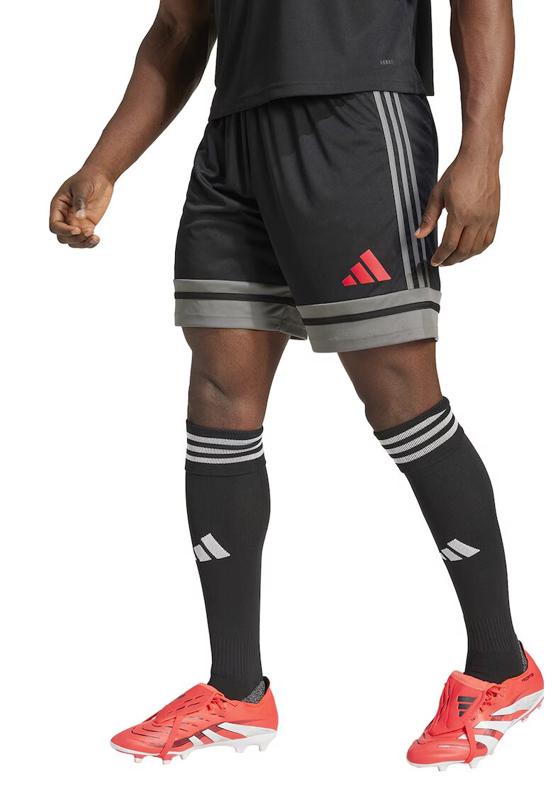 adidas Performance Pantaloni scurti pentru fotbal Squadra 25 - Rosu/Negru/Gri