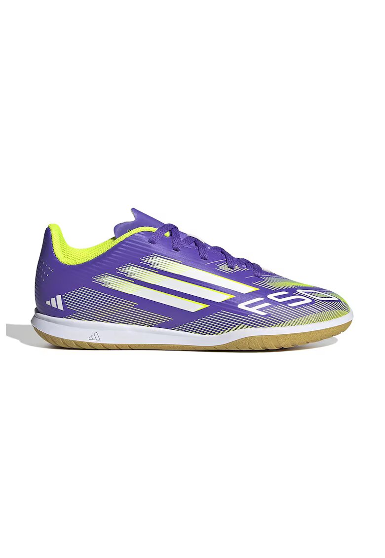 adidas Performance Pantofi de piele ecologica - pentru fotbal F50 Club - Violet/Alb optic/Bej deschis